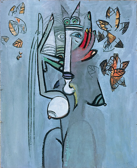 Déesse avec feuillage, 1942, gouache sur papier