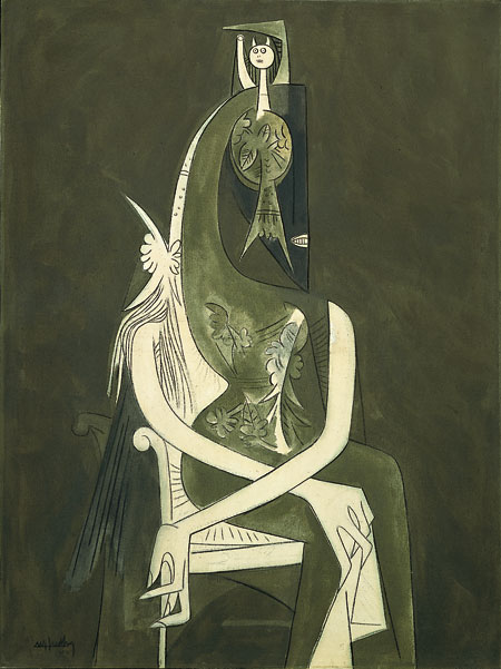 Femme assise, 1955, huile sur toile