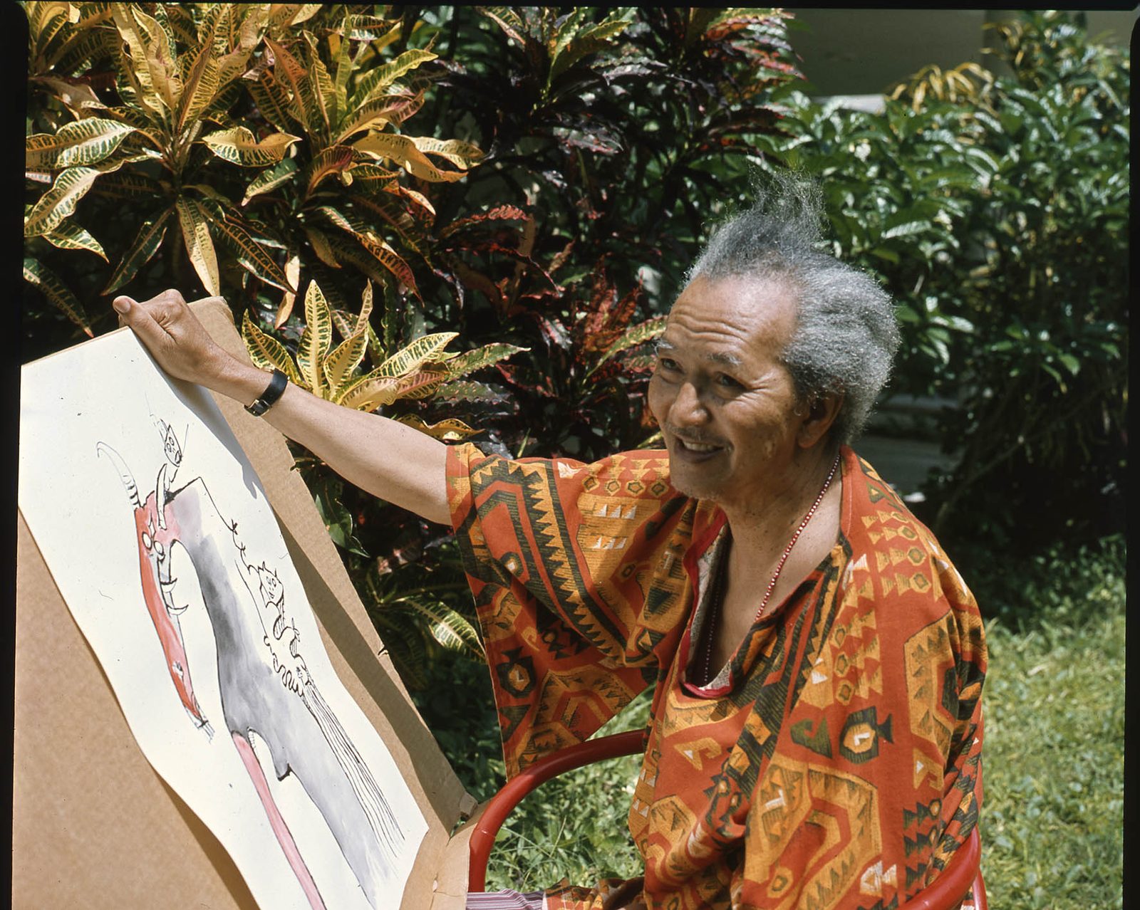 Wifredo Lam à La Havane, 1980.